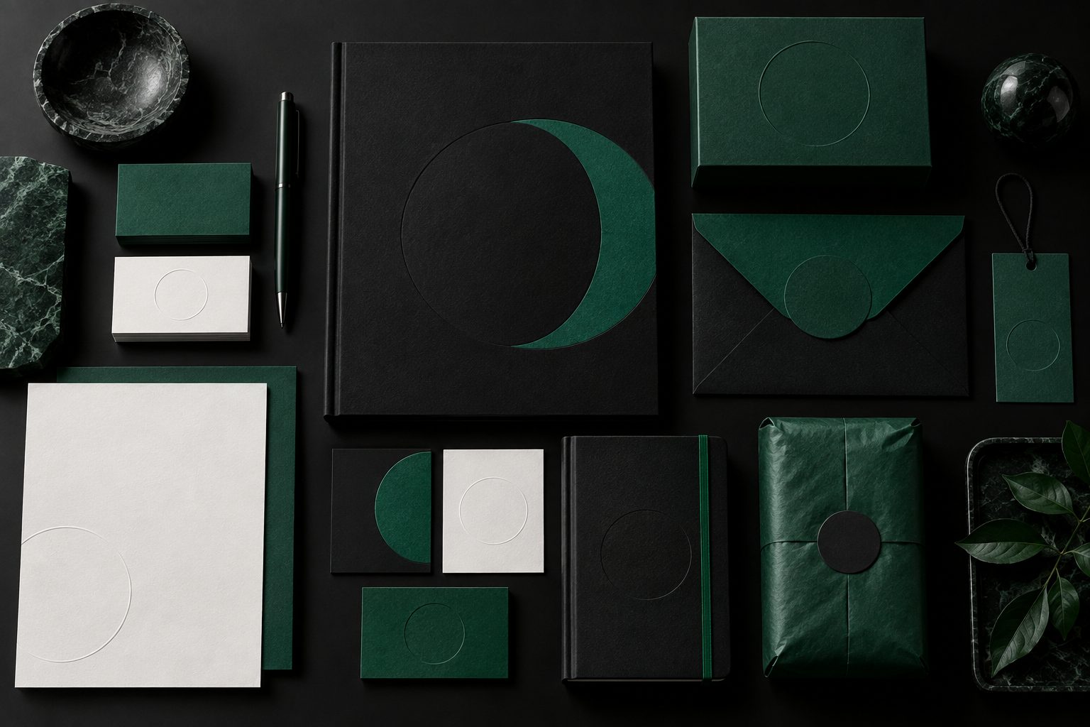 Brand identity design materials